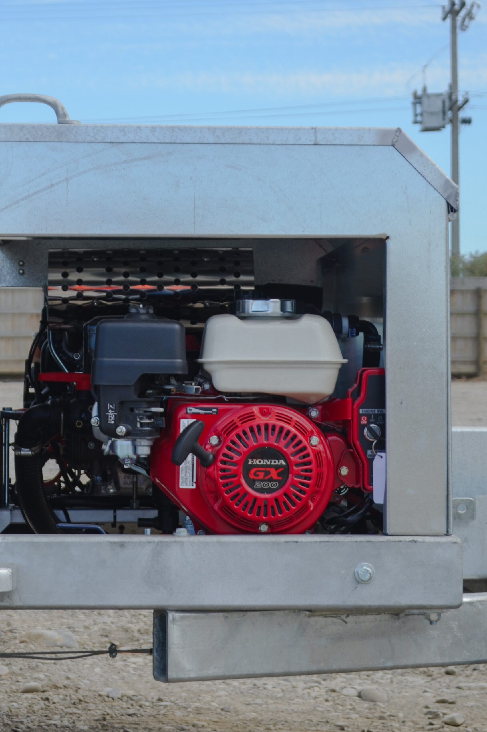 Closeup of water pump engine Aquamaster-2000